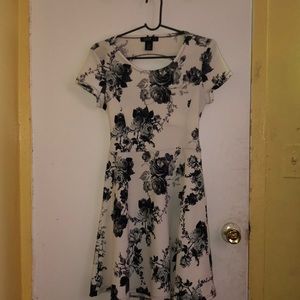 Open back white flower dress